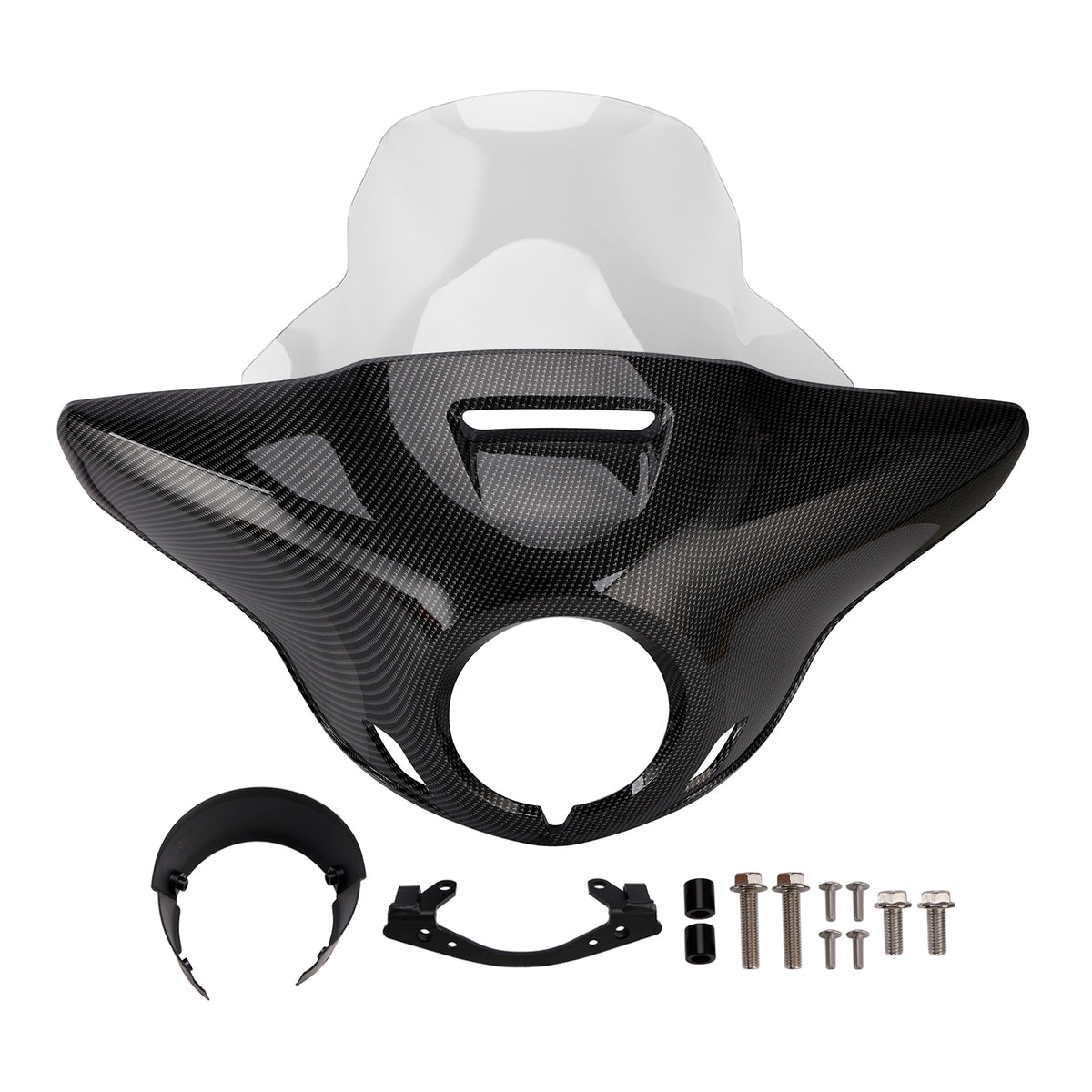 Windshield Headlight Fairing fit for CMX1100 Rebel 21-24 Simulated Carbon+Clear