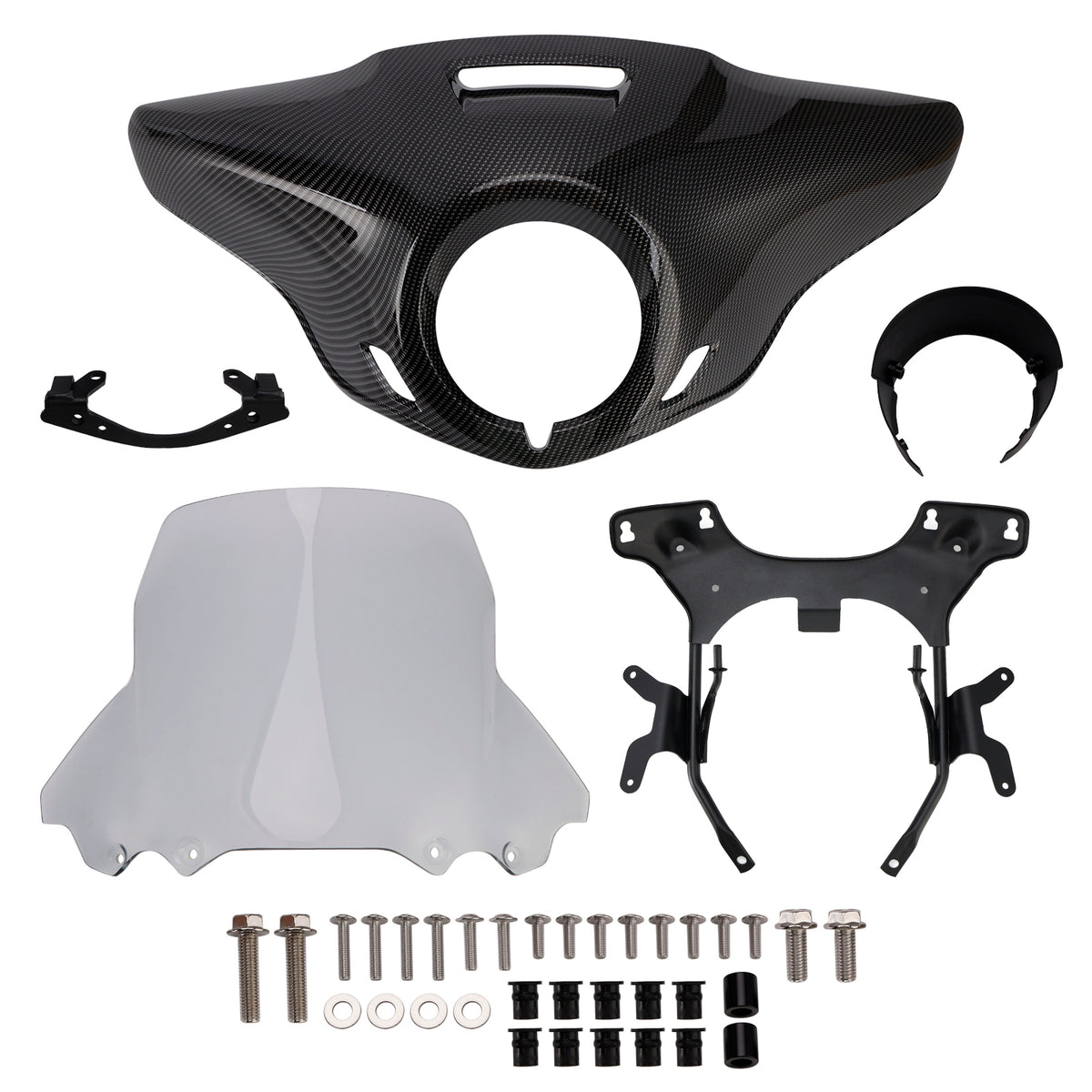 Windshield Headlight Fairing fit for CMX1100 Rebel 21-24 Simulated Carbon+Gray