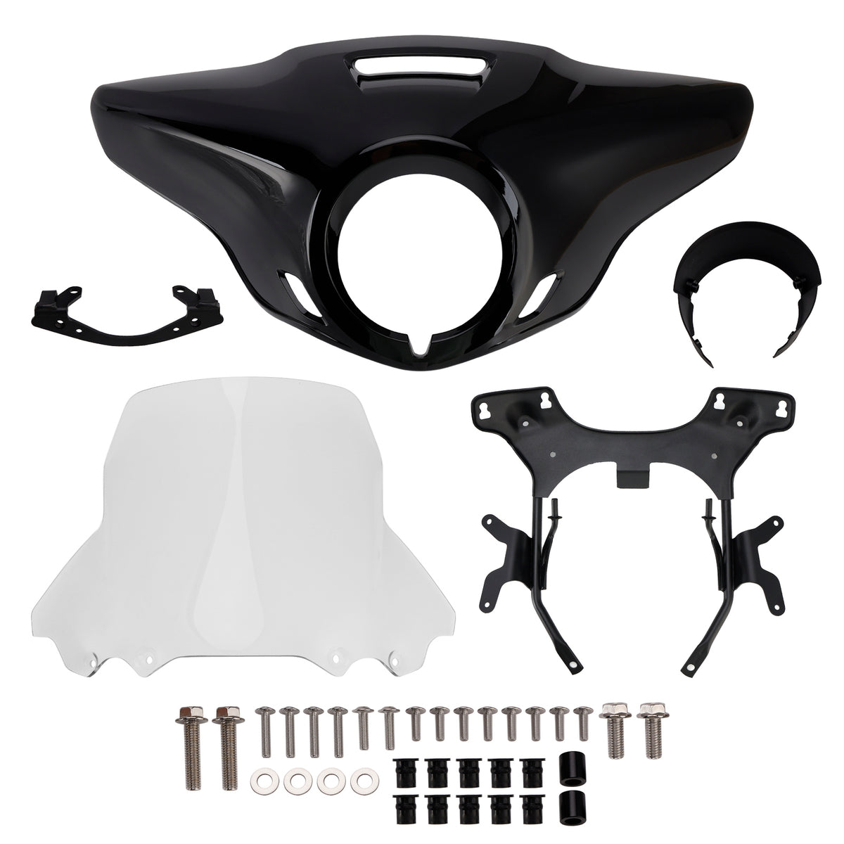 Windshield Headlight Fairing fit for CMX1100 Rebel 21-24 Gloss Black+Clear