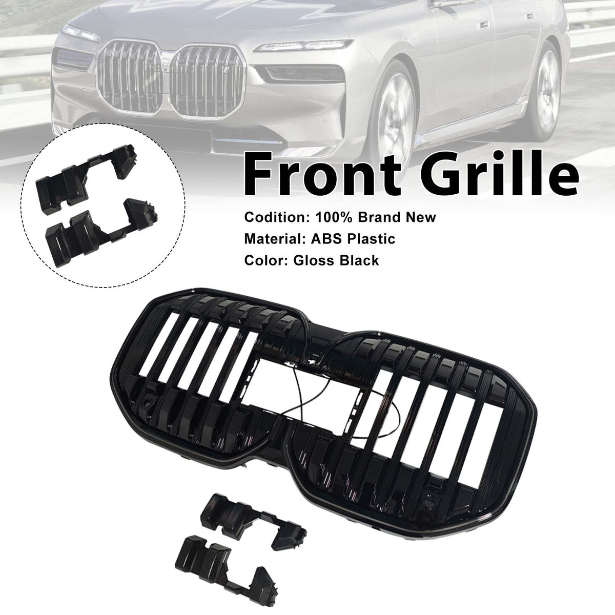Front Bumper Kidney Grill Grille Fit BMW 7 Series G70 i7 740i 750e 2023-2026