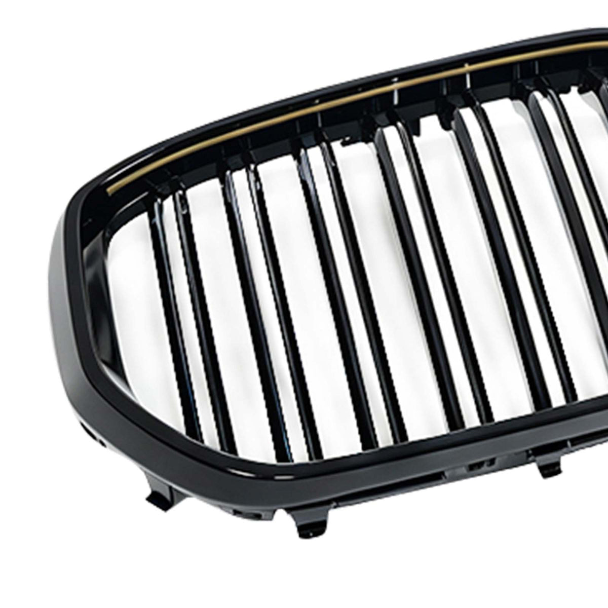 Double Slat Black Front Kidney Grille Fit BMW X5 G05 2019-2022 W/LED