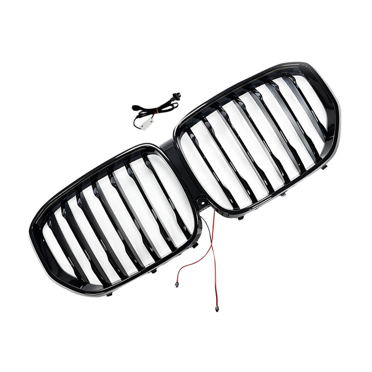 Single Gloss Black Front Kidney Grille Fit BMW X5 G05 2019-2022 W/LED