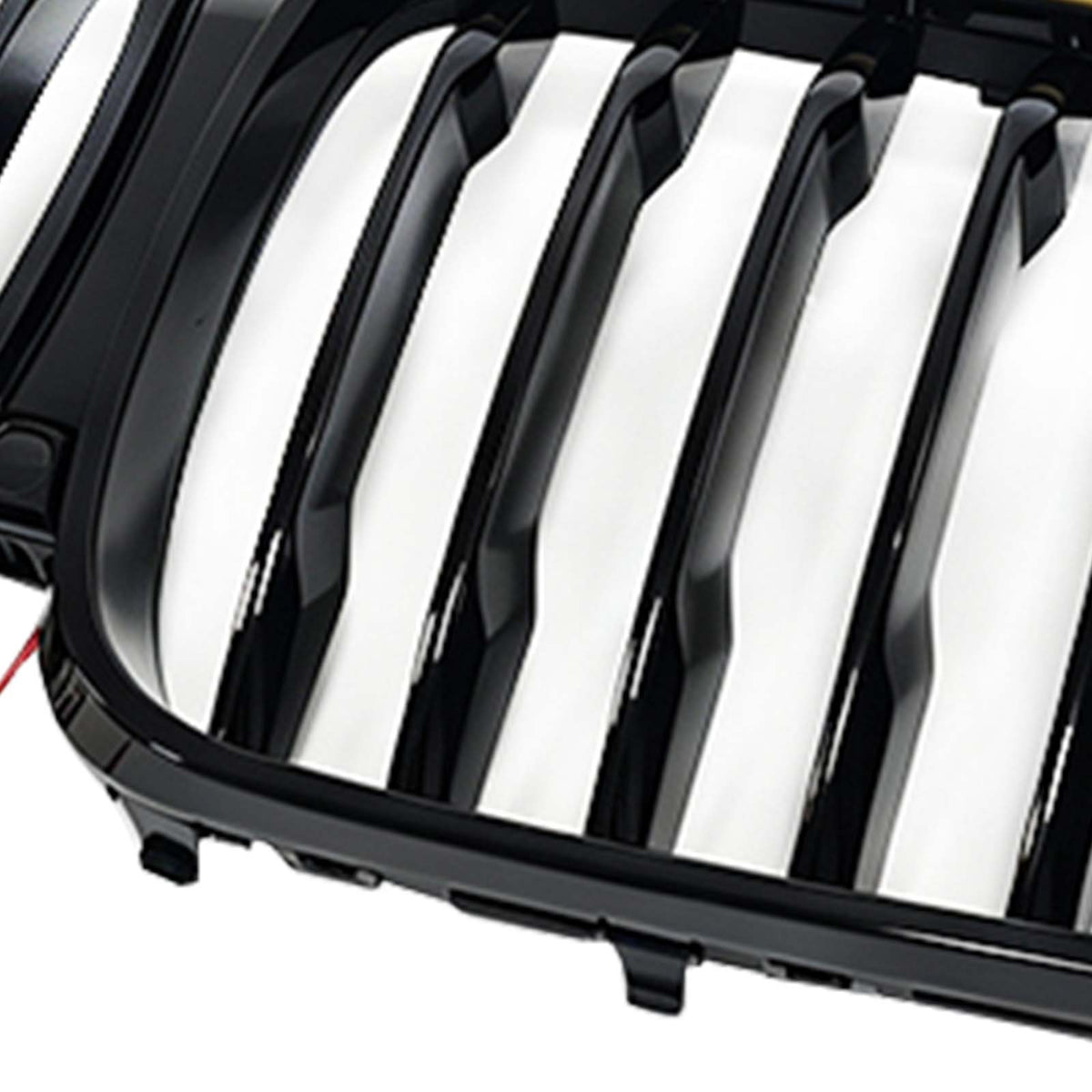 Single Gloss Black Front Kidney Grille Fit BMW X5 G05 2019-2022 W/LED
