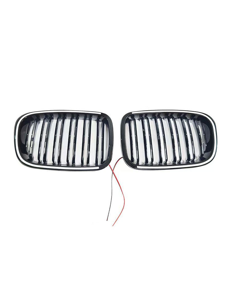 Black Front Bumper Grille Fit BMW 3 Series E46 4-Door Pre-LCI 1999-2001 W/LED