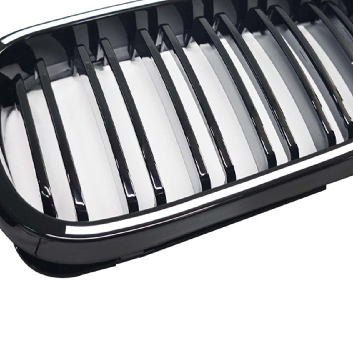 Black Front Bumper Grille Fit BMW 3 Series E46 4-Door LCI 2002-2005 W/LED