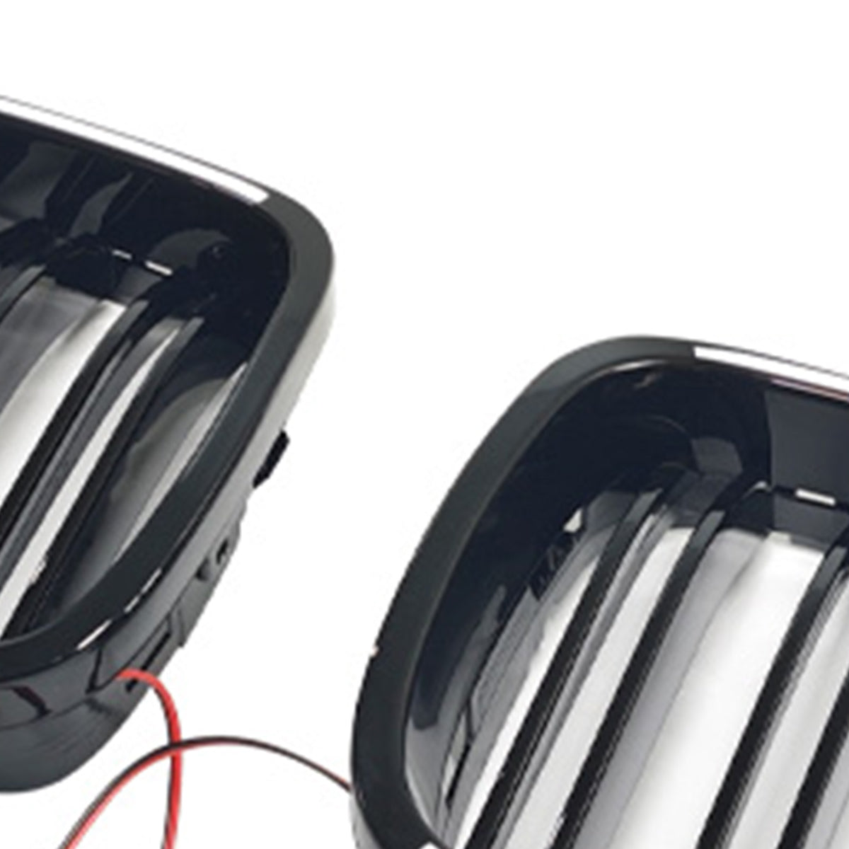 Gloss Black Front Kidney Grill Grille Fit BMW 5 Series E39 1998-2003 W/LED