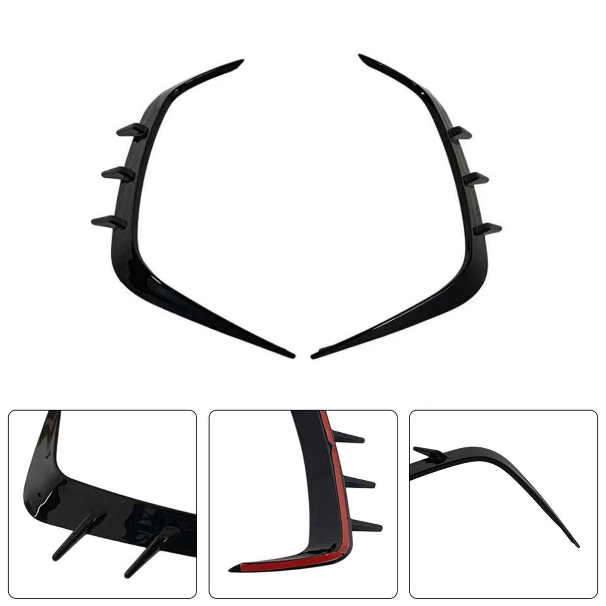 Rear Bumper Splitter Canard Air Vent Trim Fit BMW 4 Series Coupe G22 2021-2026