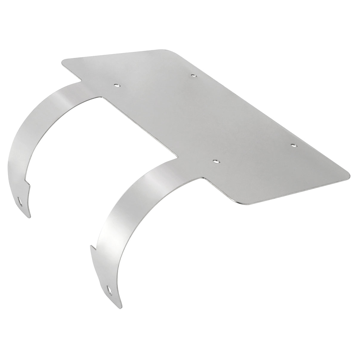 Semi Truck Commercial Truck Deer Guard Stainless License Plate Holder Silver