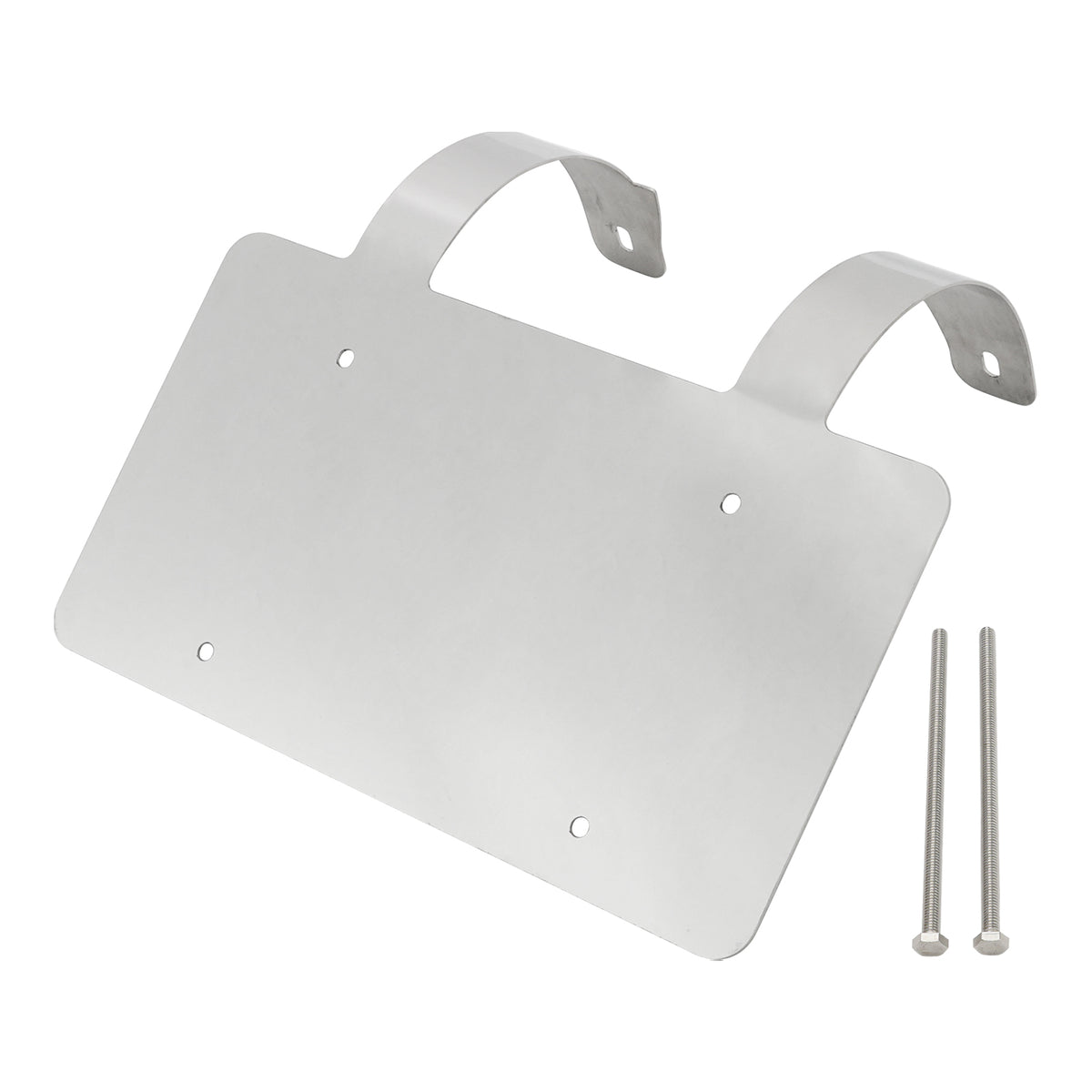 Semi Truck Commercial Truck Deer Guard Stainless License Plate Holder Silver