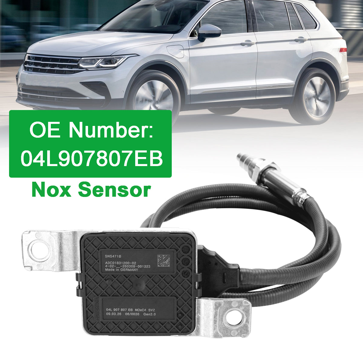 Nitrogen Oxide NOx Sensor 04L907807EB SNS471B For VW Audi 2.0 TDI