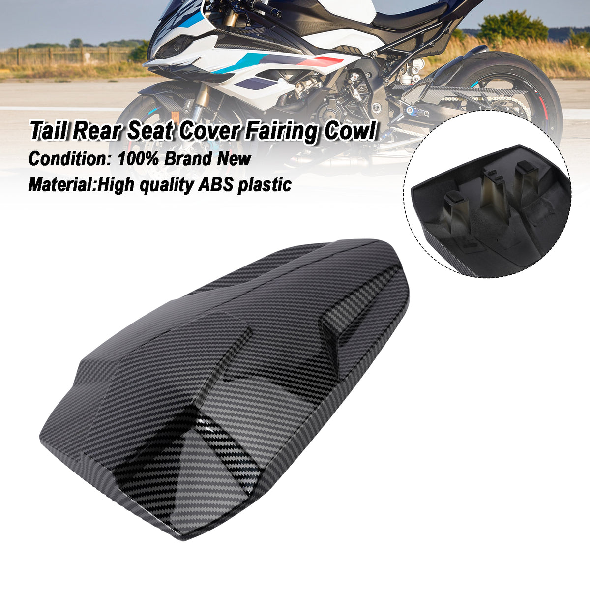 Rear Seat Cover Passenger Fairing Cowl For BMW S1000RR 2023-2026 Carbon