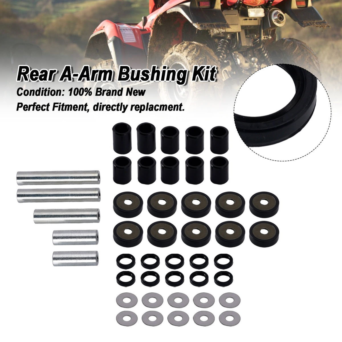 Rear A-Arm Bushing Kit 50-1075 For Suzuki LT A500 750 X XP King Quad