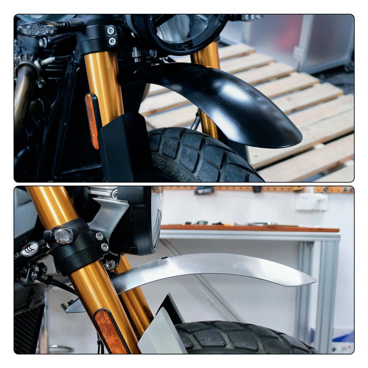 Extended Aluminum alloy Front Mudguard For Street Scrambler 900 2026-2027 Silver