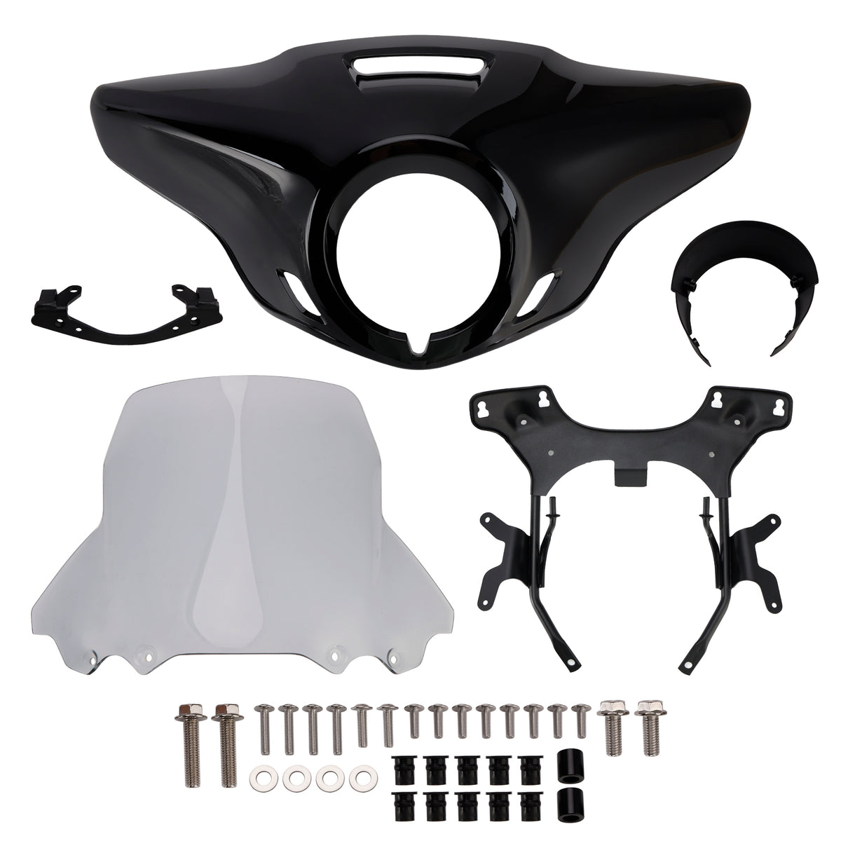 Windshield Headlight Fairing fit for CMX1100 Rebel 21-24 Gloss Black+Gray