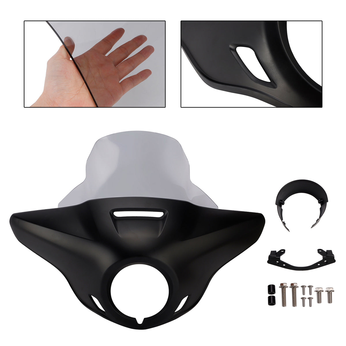 Windshield Headlight Fairing fit for CMX1100 Rebel 21-24 Matt Black+Gray