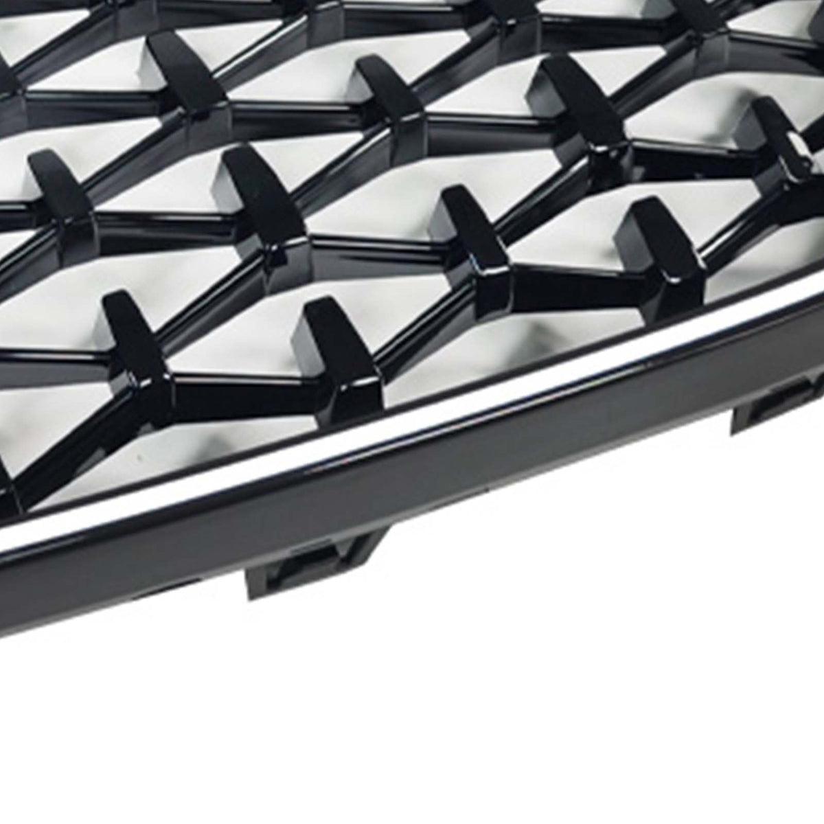 Black Front Bumper Grill Grille Fit BMW X2 Series F39 2018-2023 Diamond
