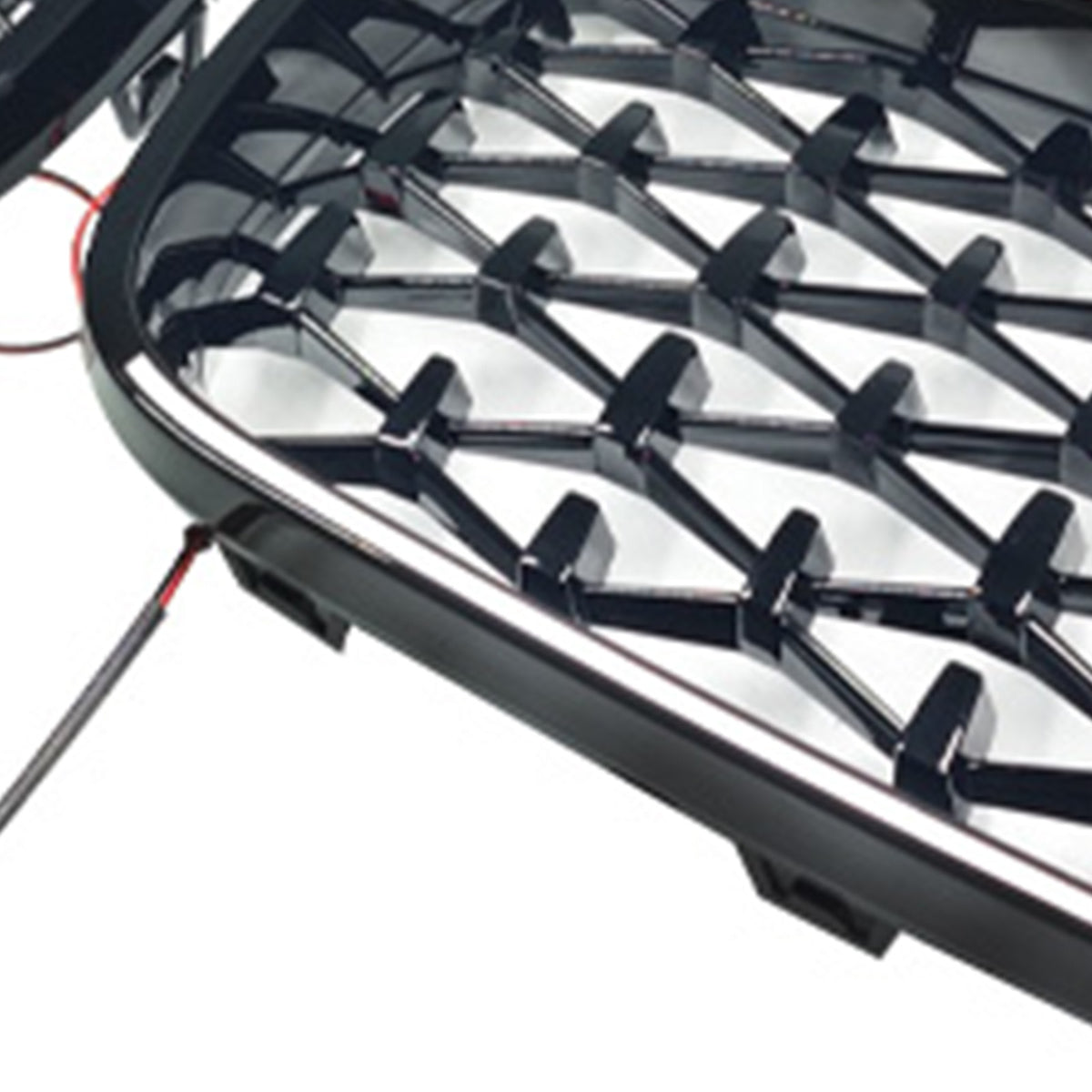 Black Front Bumper Grill Grille Fit BMW X2 Series F39 2018-2023 Diamond