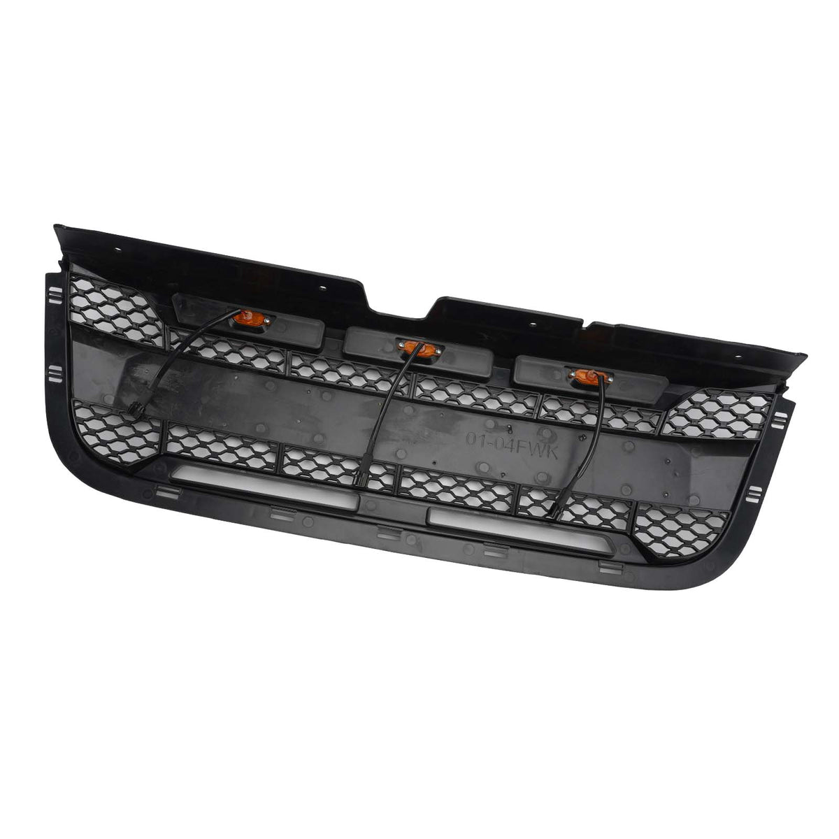 Matt Black Front Bumper Grill Grille Fit Ford Ranger 2001-2003 With LED Light