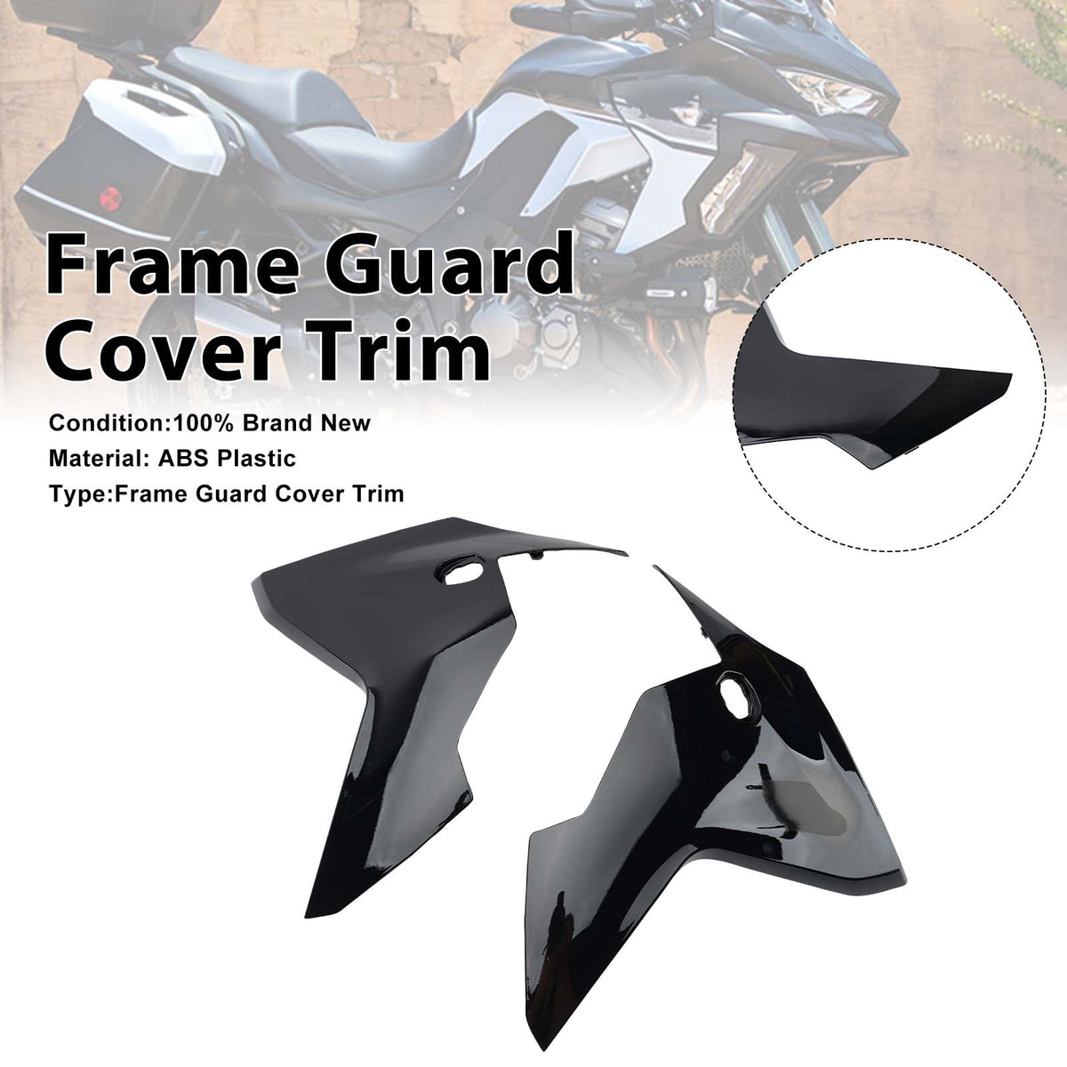 Frame Guard Side turn signal Fairing For Kawasaki Versys 1000 2019-2024 Black