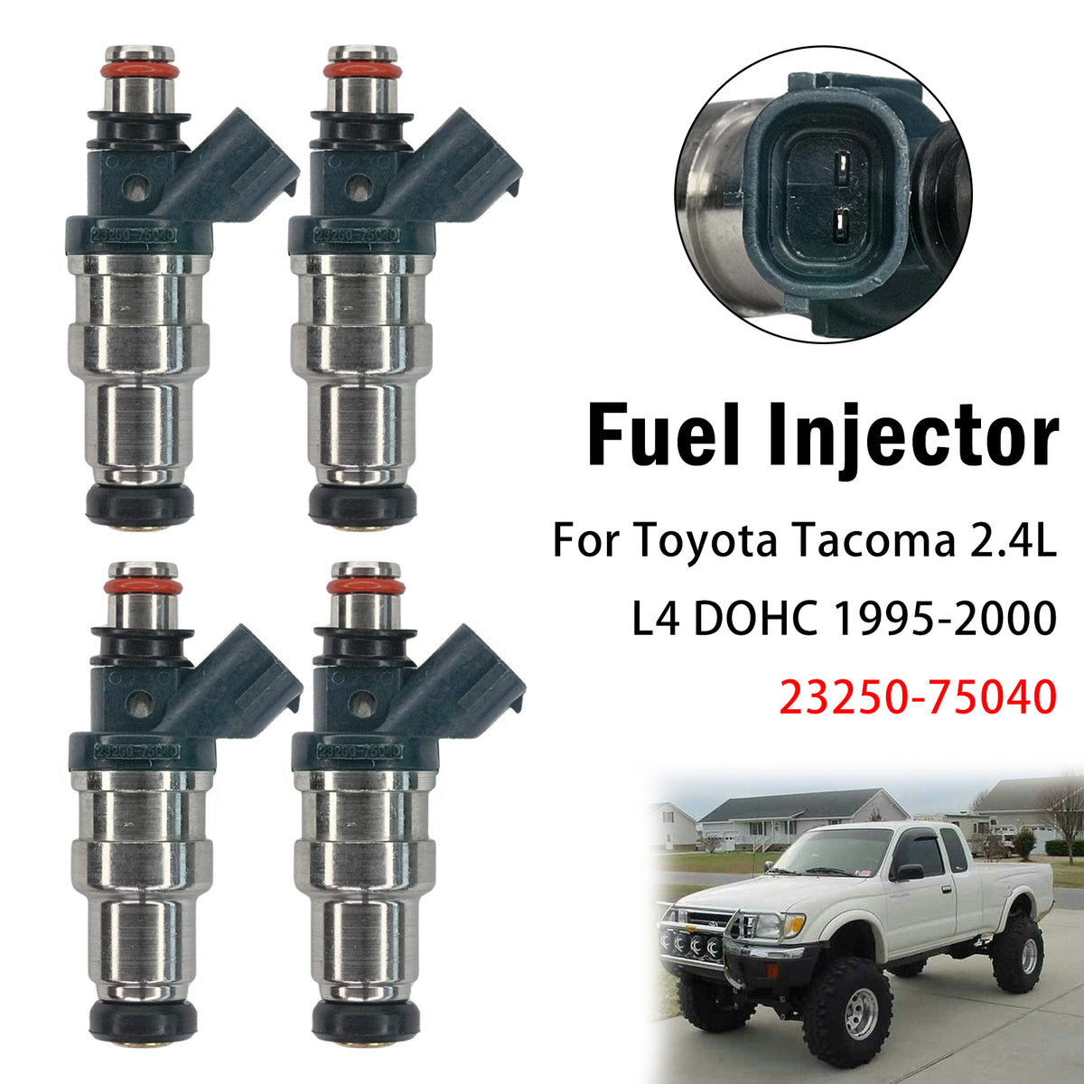 4Pcs Fuel Injector For Toyota Tacoma 2.4L L4 DOHC 1995-2000 23250-75040