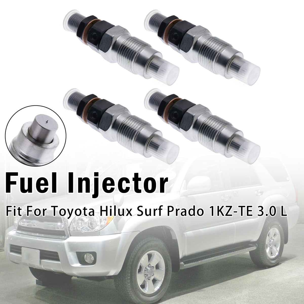 4Pcs Fuel Injector For Toyota Hilux Surf Prado 1KZ-TE 3.0 L 23600-69165