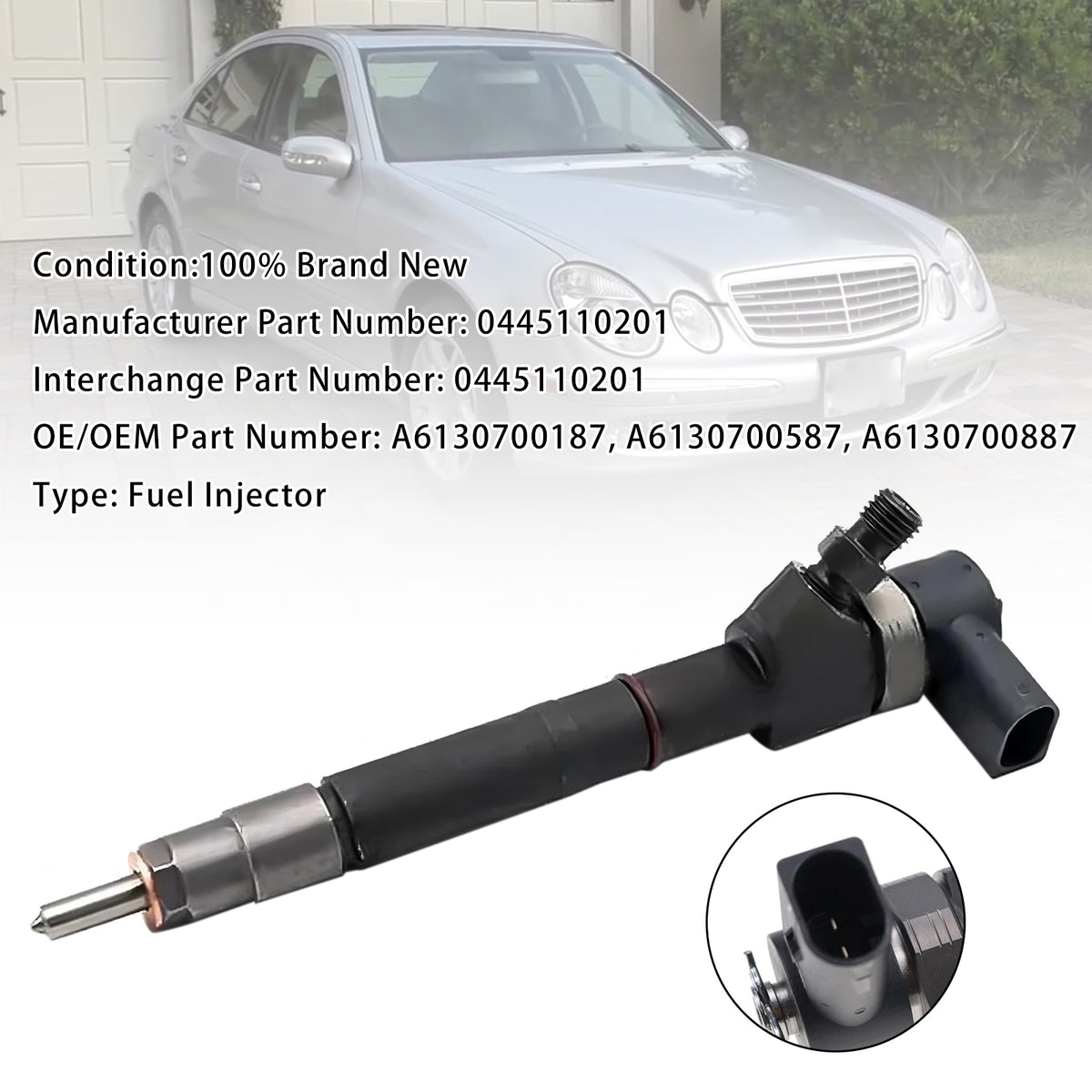 1Pcs Fuel Injector For Mercedes-Benz E-Class E 320 1999-2002 0445110201