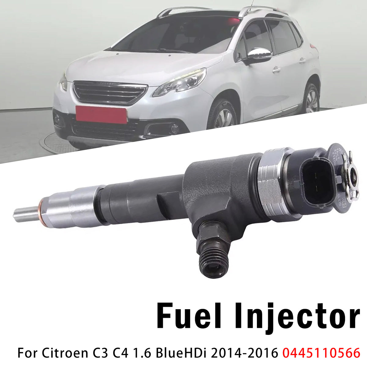 1Pcs Fuel Injector For Citroen C3 C4 1.6 BlueHDi 2014-2016 0445110566
