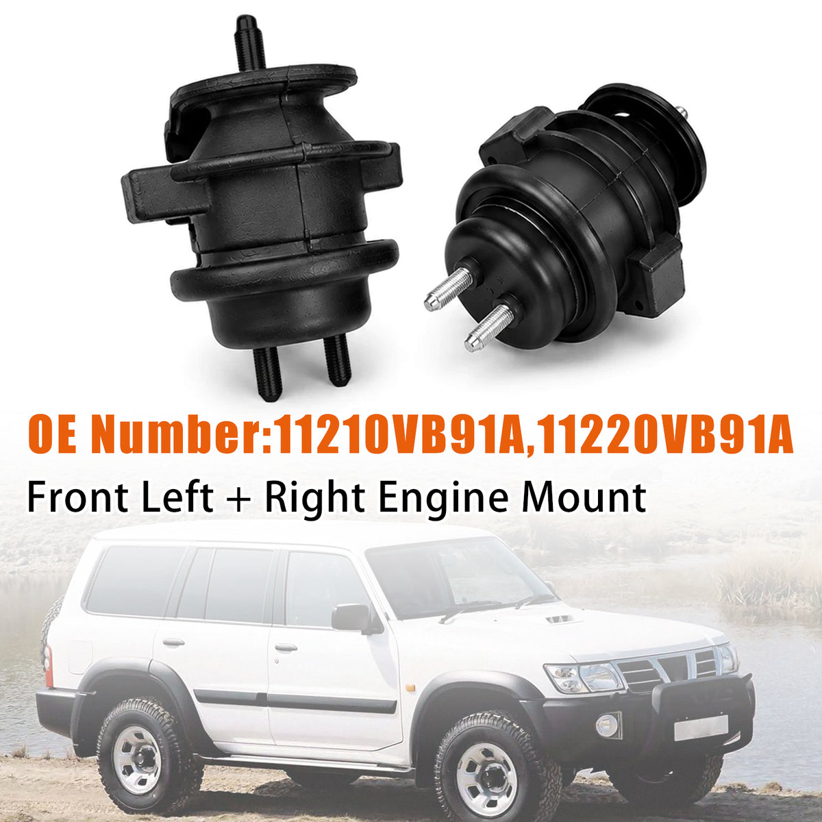 Pair Engine Mount 11210VB91A 11220VB91A For Nissan Patrol GU Y61 ZD30 3.0L