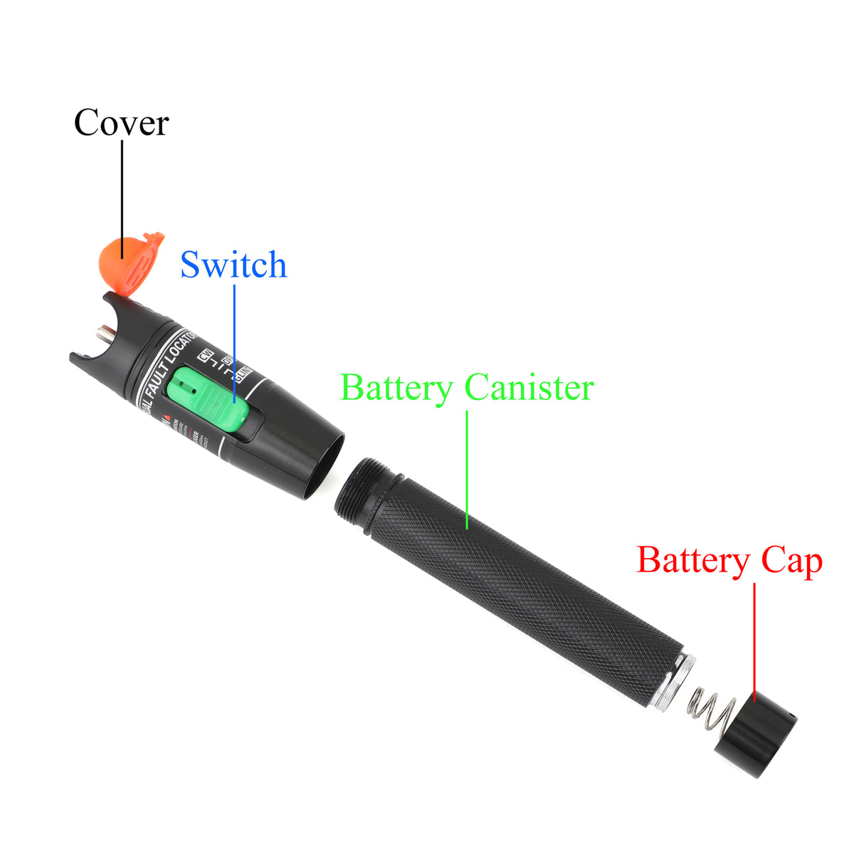 15MW Visual Fault Locator Fiber Optic Tester VFL Fiber Optic Cable Tester + FC