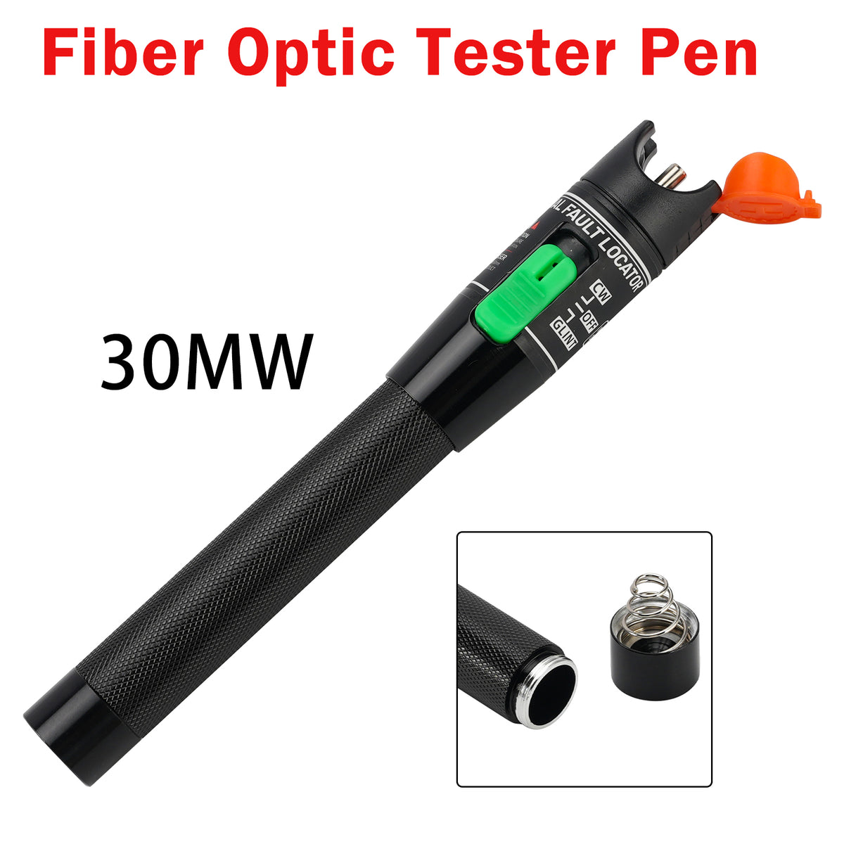 30MW Visual Fault Locator Fiber Optic Tester VFL Fiber Optic Cable Tester Meter
