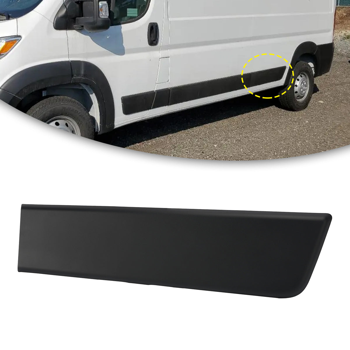 Rear Left Door Body Side Molding Panel Trim 1ZT33JXWAB For Ram Promaster 2019-2025