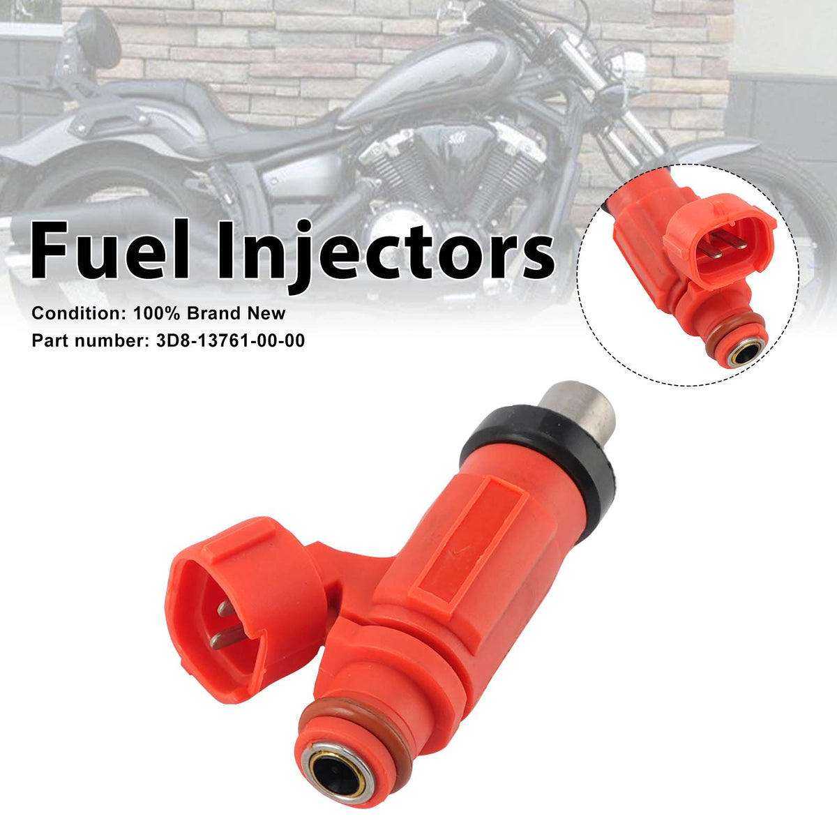Fuel Injectors 3D8-13761-00-00 For Yamaha V-STAR1300 STRYKER