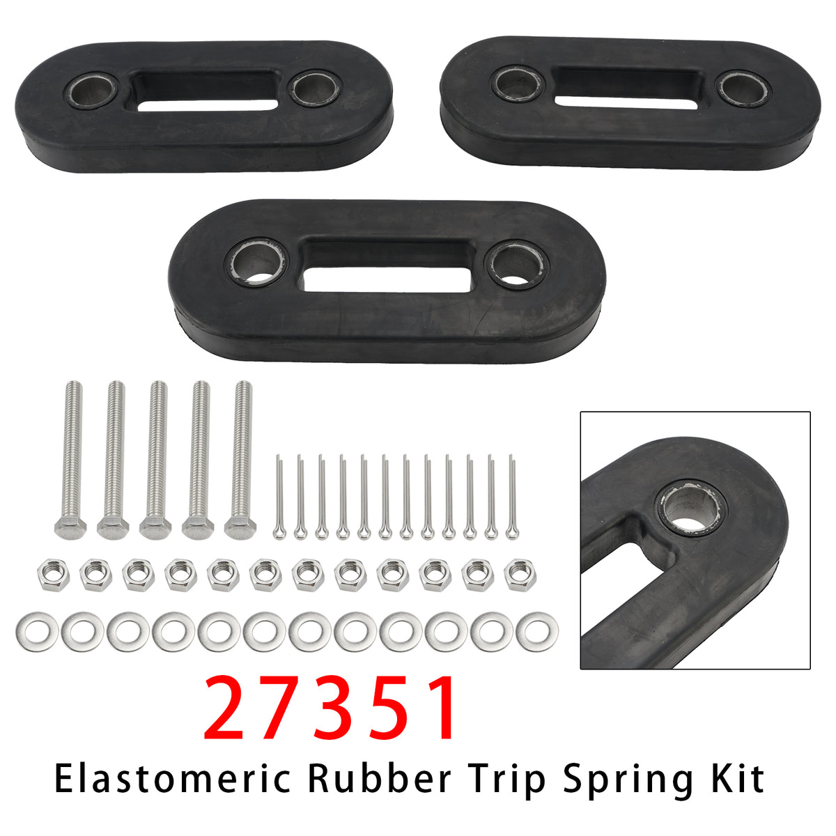 3X Trip Spring Rubber 27351 For Western Suburbanite Homesteader Plow