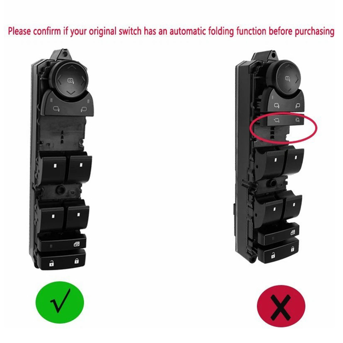 Driver Side Door Master Power Window Control Switch 20835552 For Chevrolet
