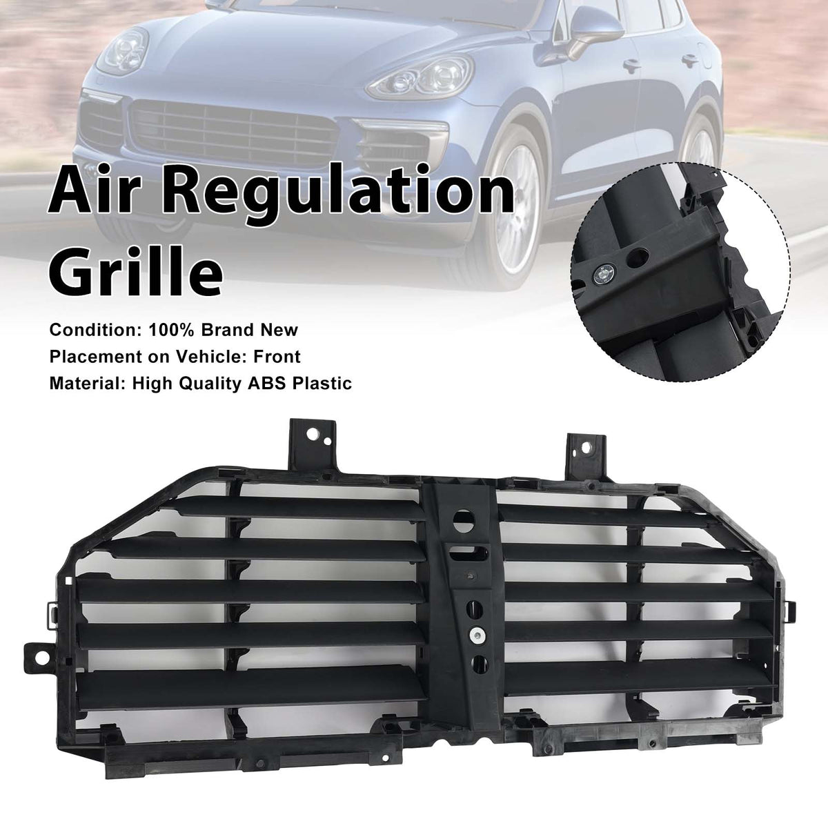 Front Radiator Air Duct Shutter Grill 95850532102 Fit Porsche Cayenne 2015-2018