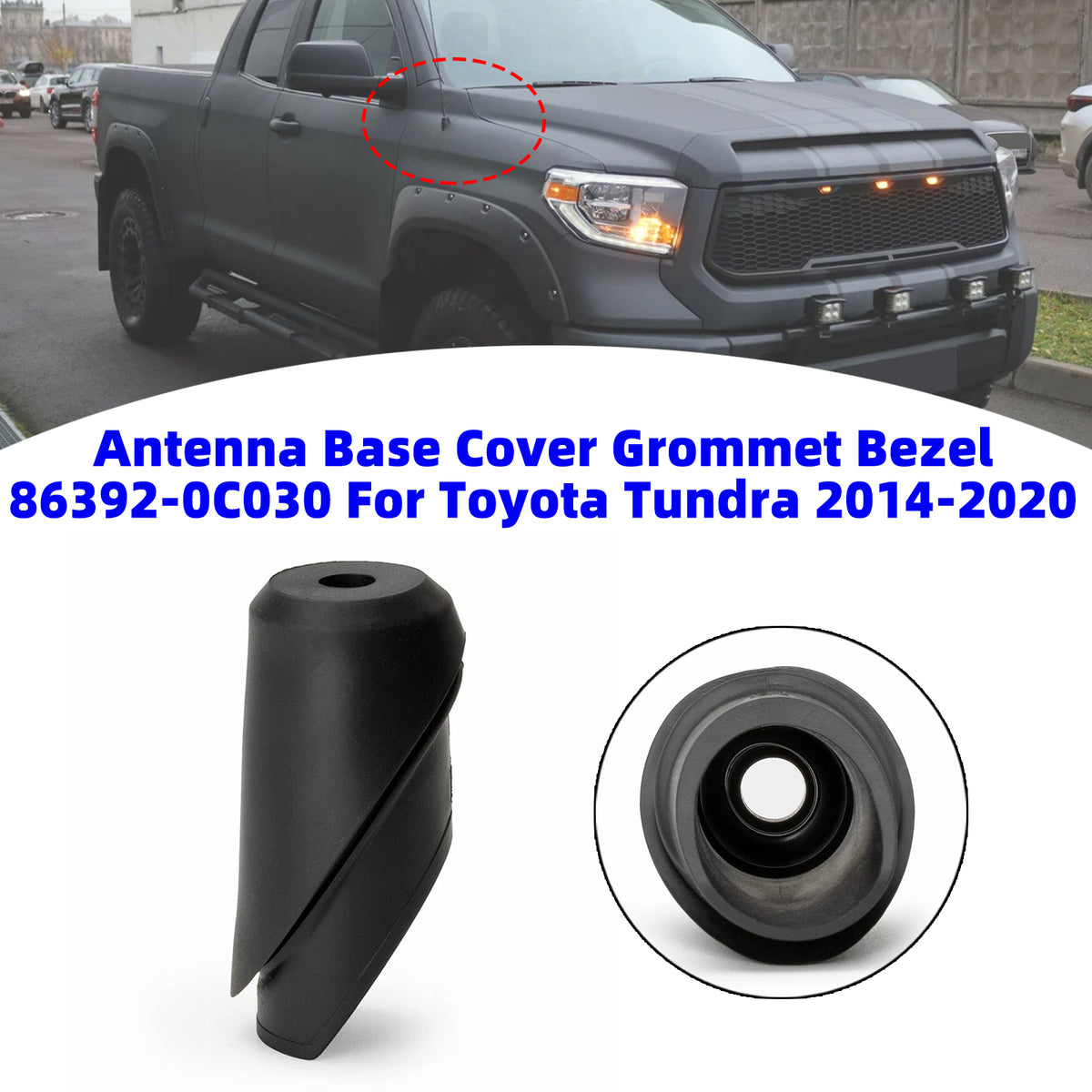 Antenna Base Cover Grommet Bezel 86392-0C030 For Toyota Tundra 2014-2020
