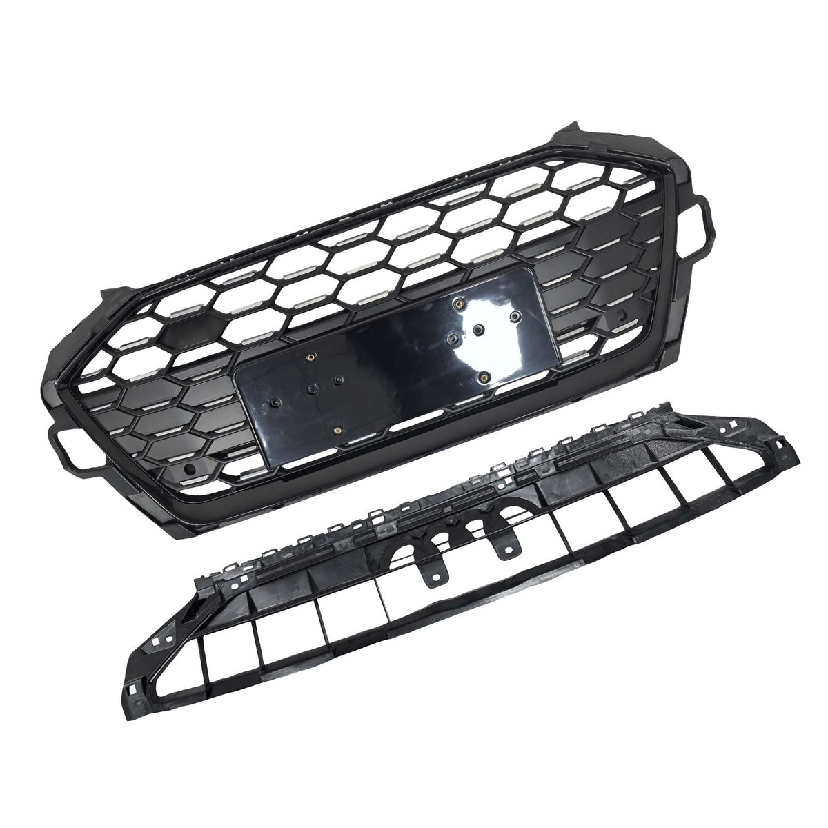 RS4?Style Front Bumper Grille Grill 8W0853651D Fit Audi A4 S4 B9.5 2020?2022