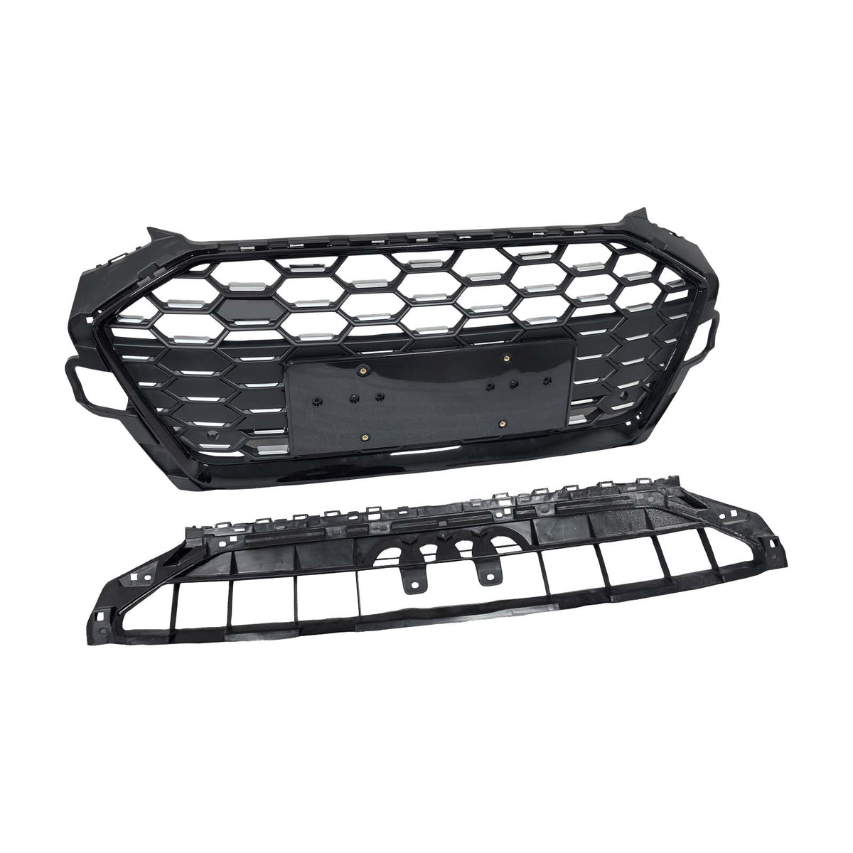 RS4?Style Front Bumper Grille Grill 8W0853651D Fit Audi A4 S4 B9.5 2020?2022