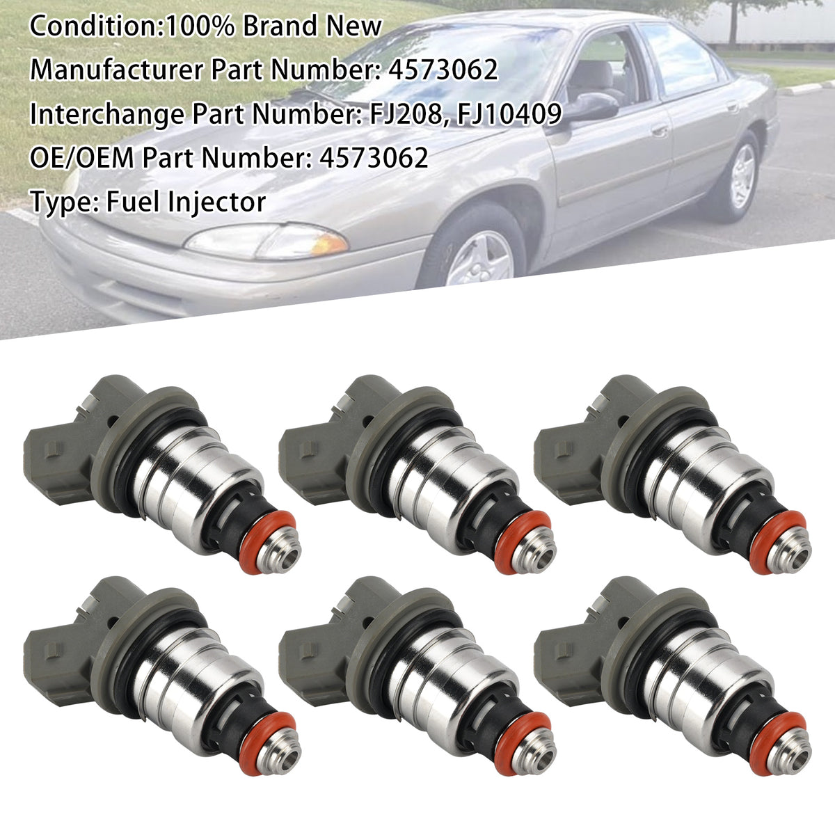 6Pcs Fuel Injector For Chrysler Concorde LHS 3.5L V6 1993-1997 4573062