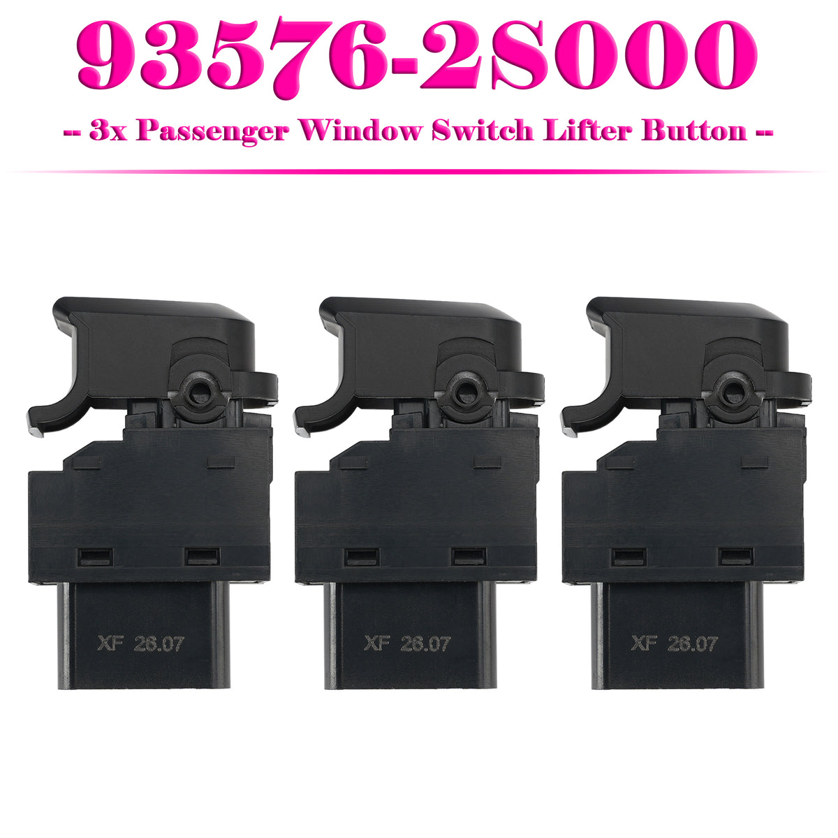 3x Passenger Window Switch Lifter Button for Hyundai IX35 Tucson IX 93576-2S000