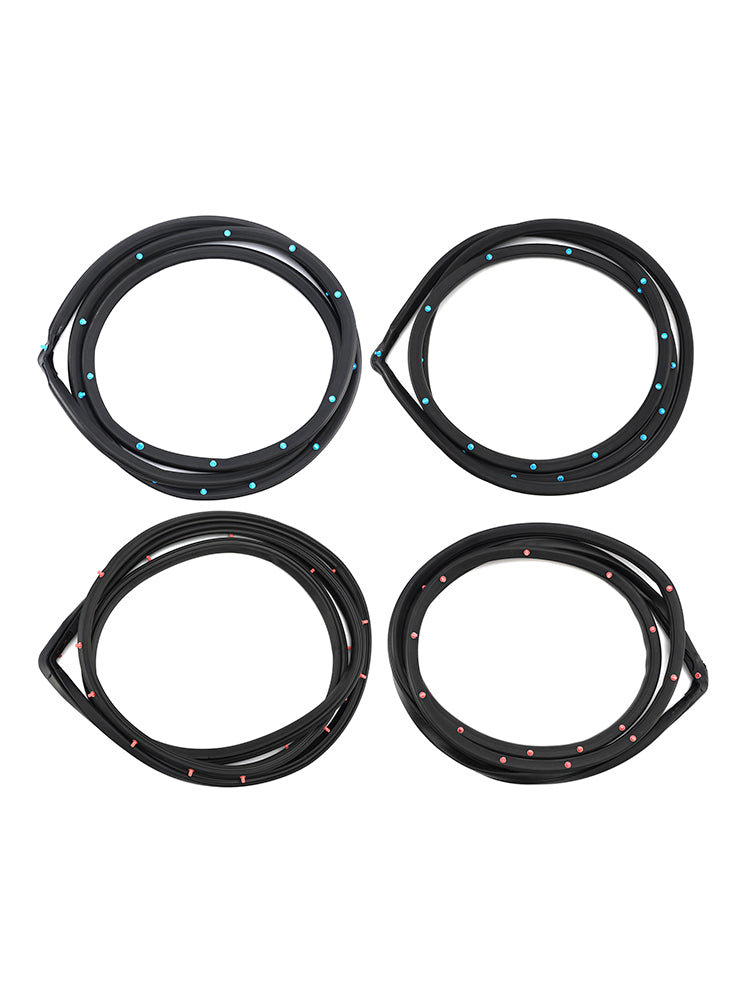 4PCS Rubber Door Weatherstrip Seal For Honda Civic 4 Door Sedan 1996-2000