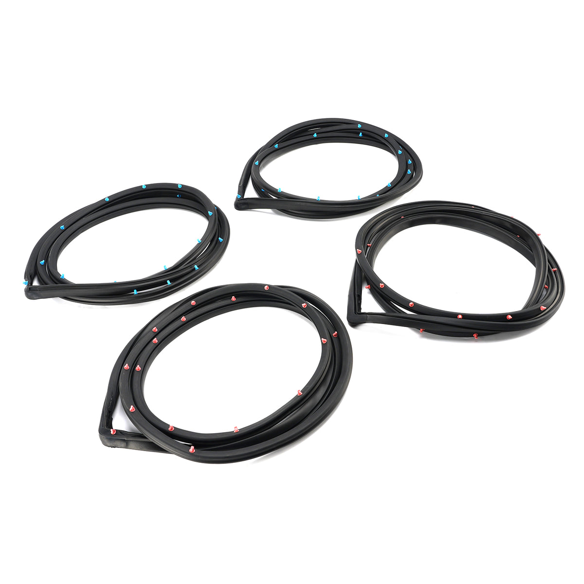 4PCS Rubber Door Weatherstrip Seal For Honda Civic 4 Door Sedan 1996-2000
