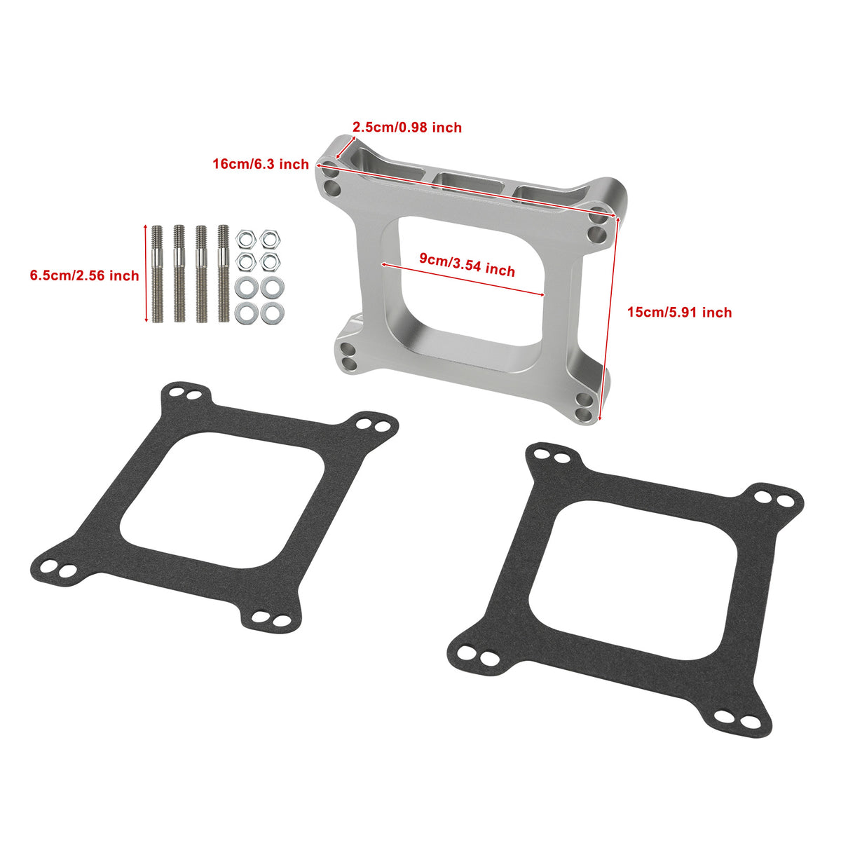 6005 Carburetor Spacer Kit 1 Inch Aluminum