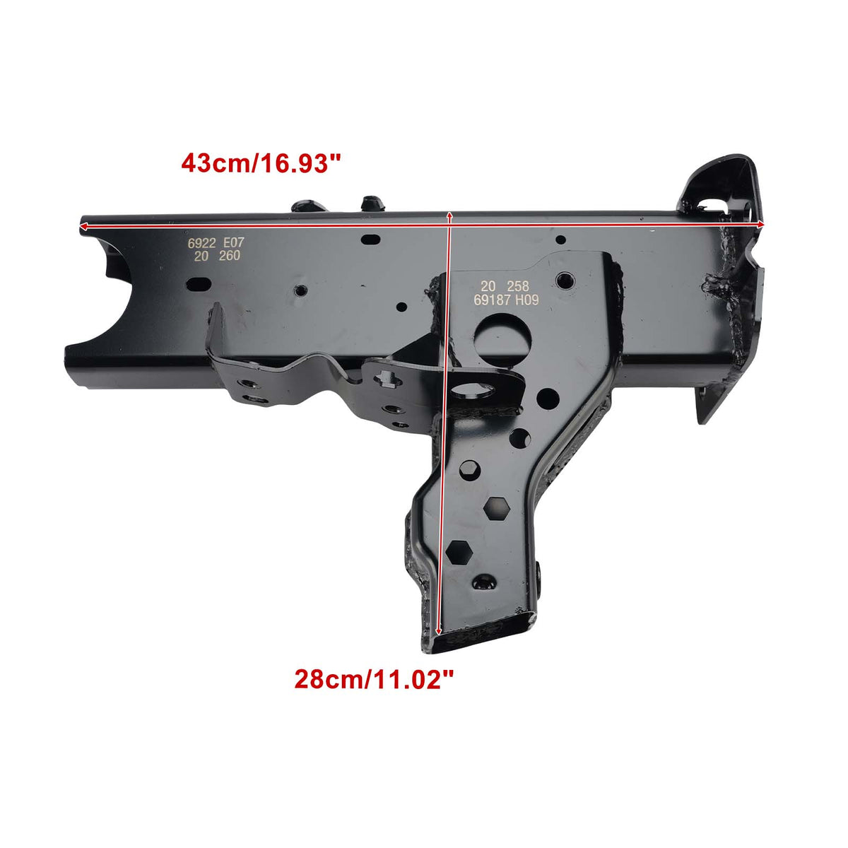 Front Left Rail Extension 68638761AB Fit Jeep JL Wrangler JT Gladiator 2018-25