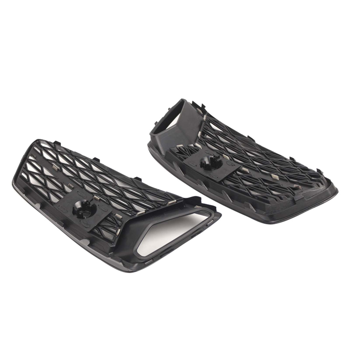 2PCS Front Bumper Grill Grille Fog Light Cover Fit Audi A6 C8 2019-2023