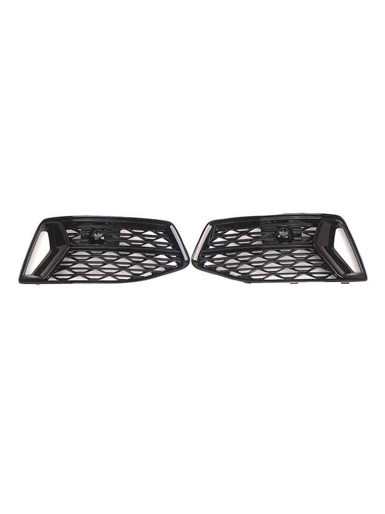 2PCS Front Bumper Grill Grille Fog Light Cover Fit Audi A6 C8 2019-2023