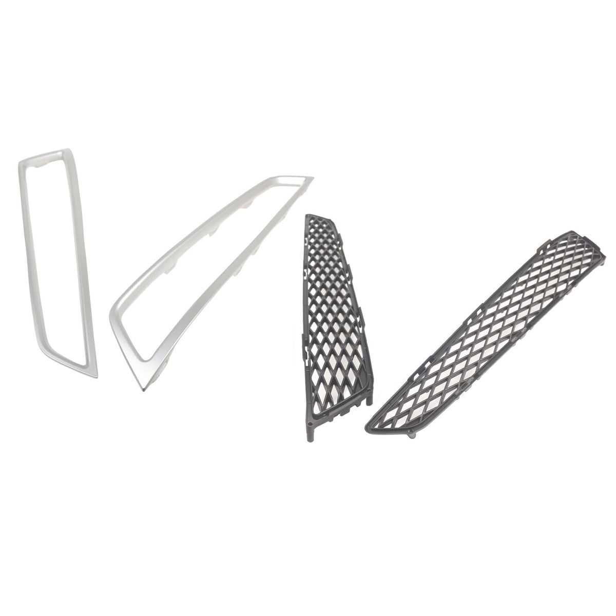 2PCS Front Grille Fog Light Cover W/ Trim Fit Acura MDX 2010-2013 Silver