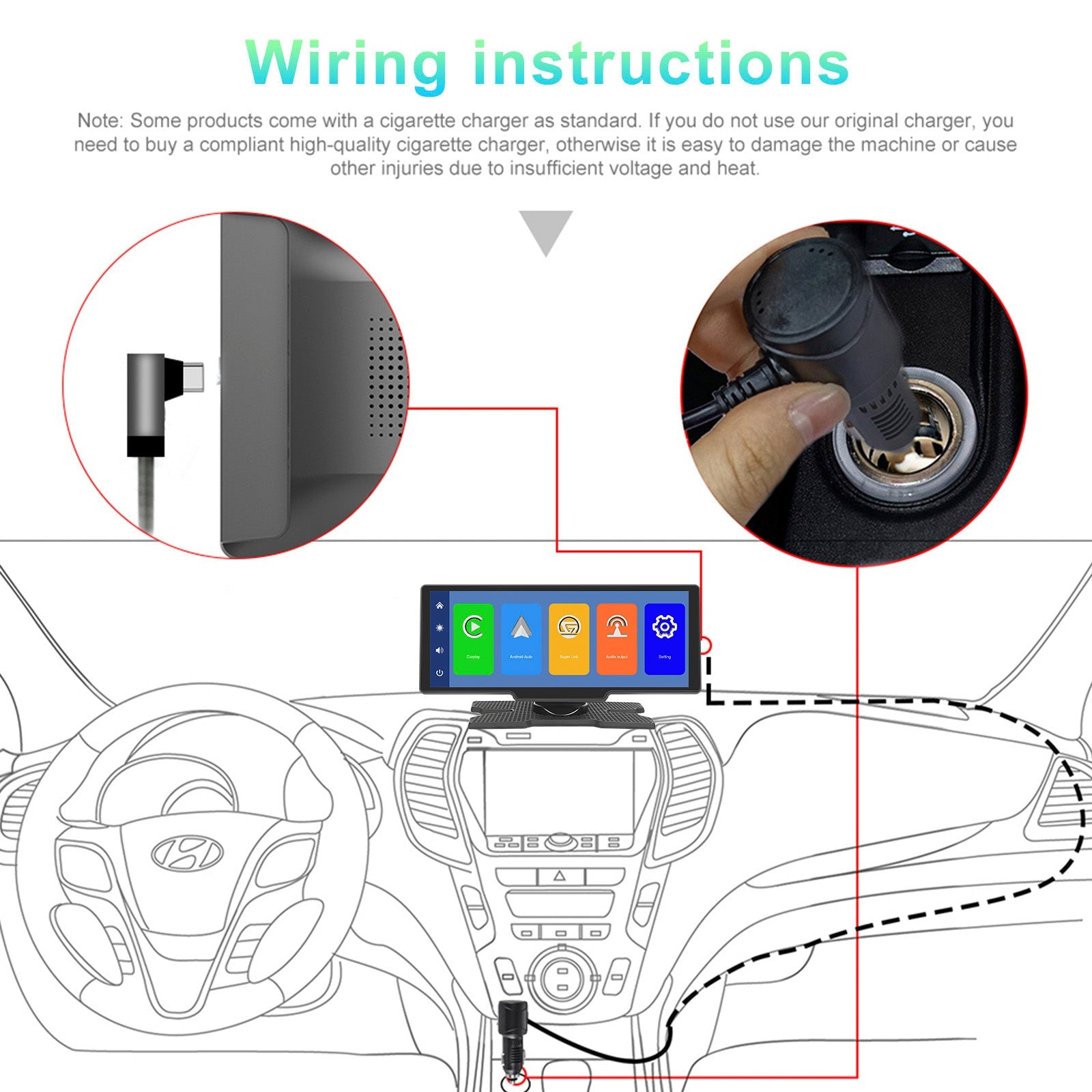 10.26 HD Display Car Navigation System CarPlay all-in-one Machine 12 LED Camera