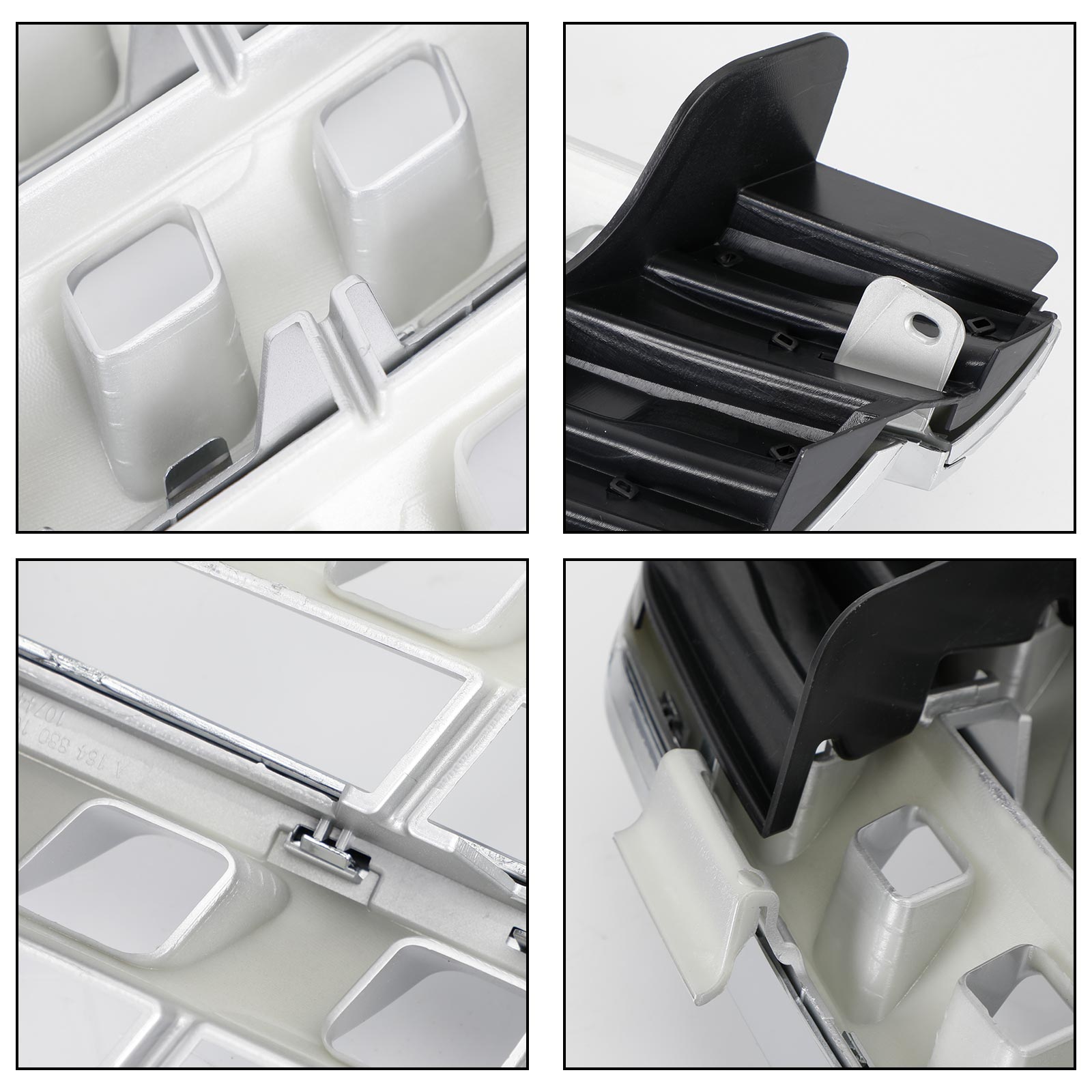 Mercedes Benz W164 2005-2008 ML Clase M Parrilla delantera con aletas cromadas