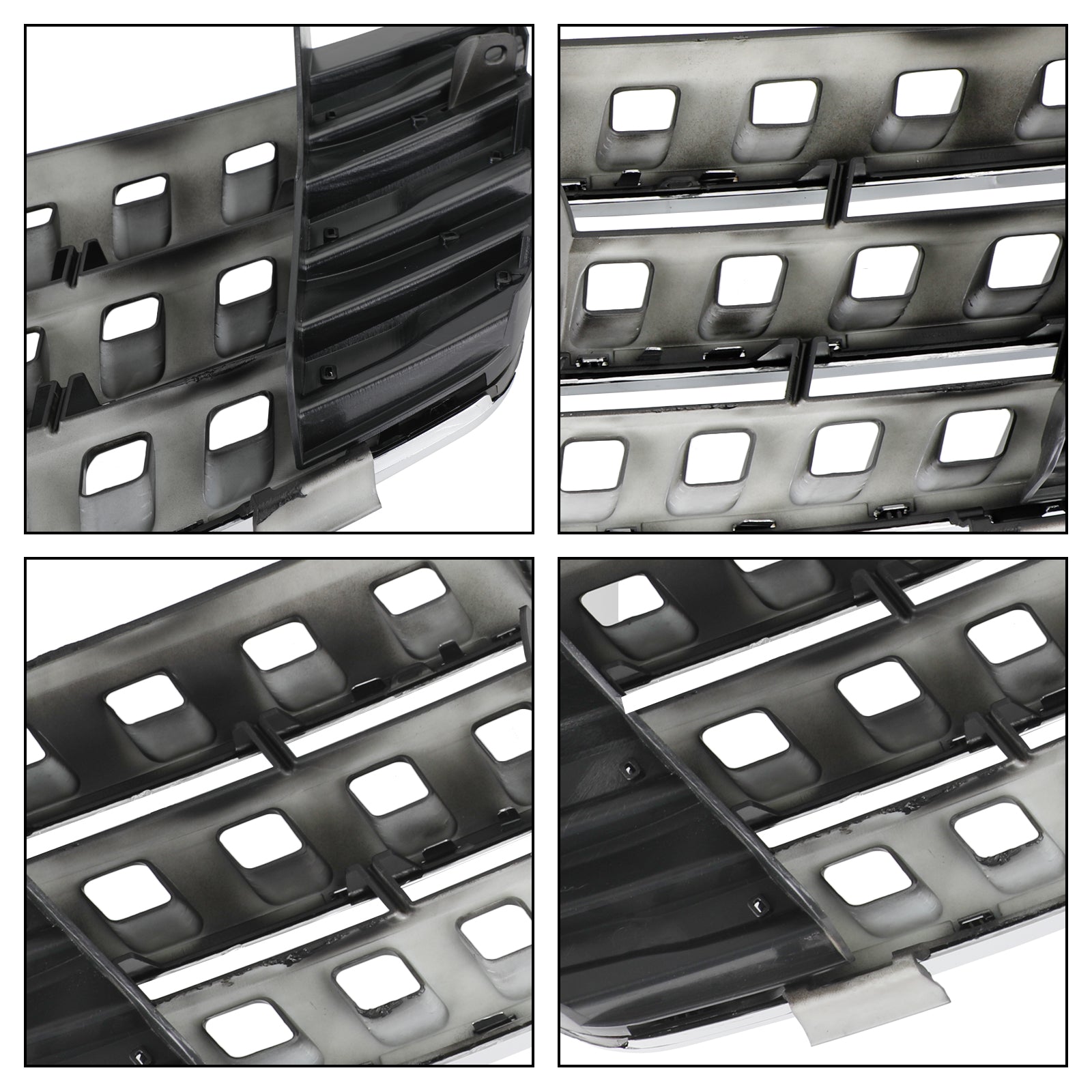 Mercedes Benz W164 2005-2008 ML Clase M Parrilla delantera con aletas cromadas